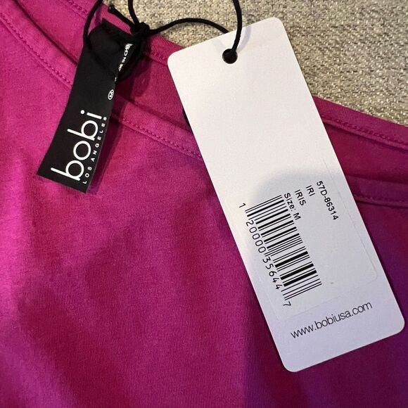 nwt Bobi la women's one‎ shoulder rouched sleeve size medium - Picture 8 of 10
